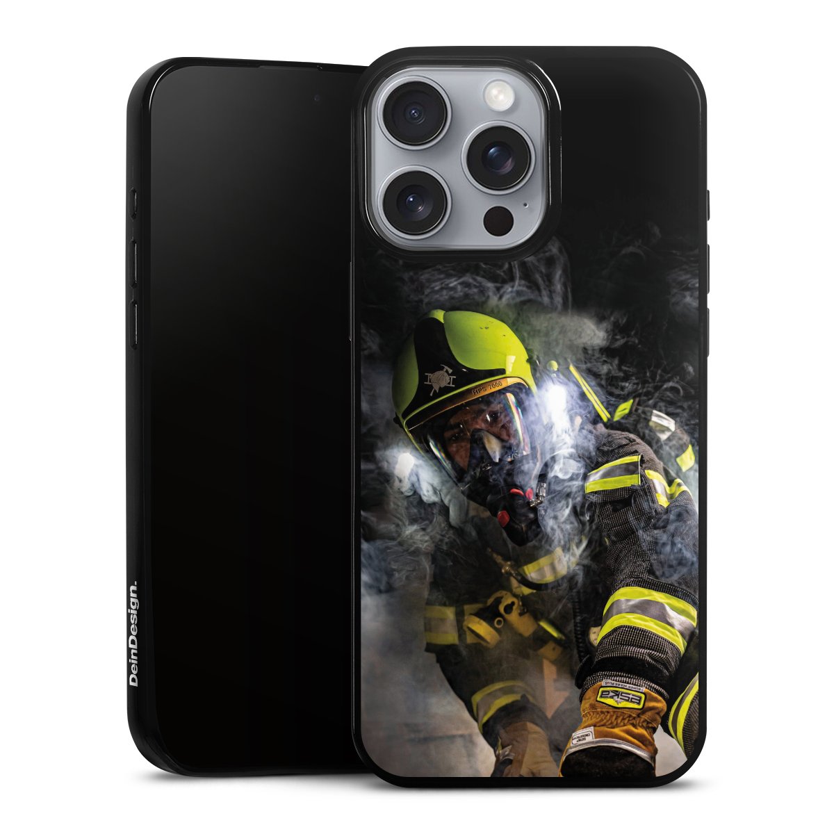 iPhone 16 Pro Max Handy Slim Case extra dünn Silikon Handyhülle schwarz Hülle Fire Fire Fighter Fire Fighters Silikon Slim Case