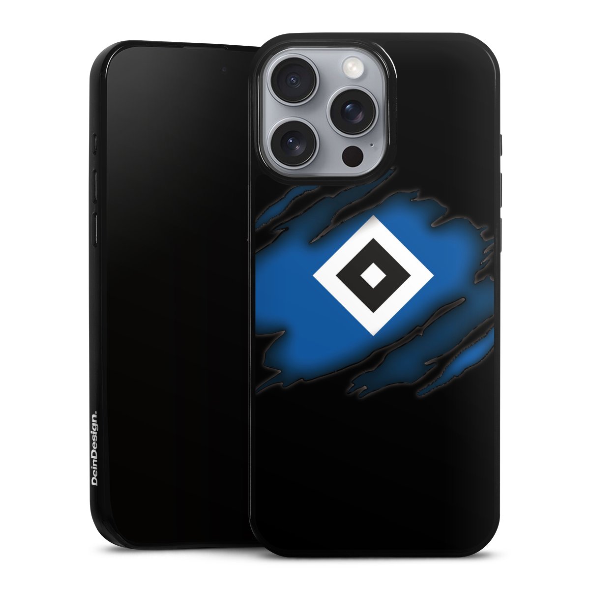 iPhone 16 Pro Max Handy Slim Case extra dünn Silikon Handyhülle schwarz Hülle Official Licensed Product Hsv Hamburger Sv Silikon Slim Case