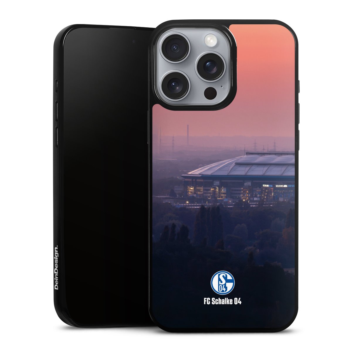 iPhone 16 Pro Max Handy Slim Case extra dünn Silikon Handyhülle schwarz Hülle Fc Schalke 04 Stadium Schalke 04 Silikon Slim Case