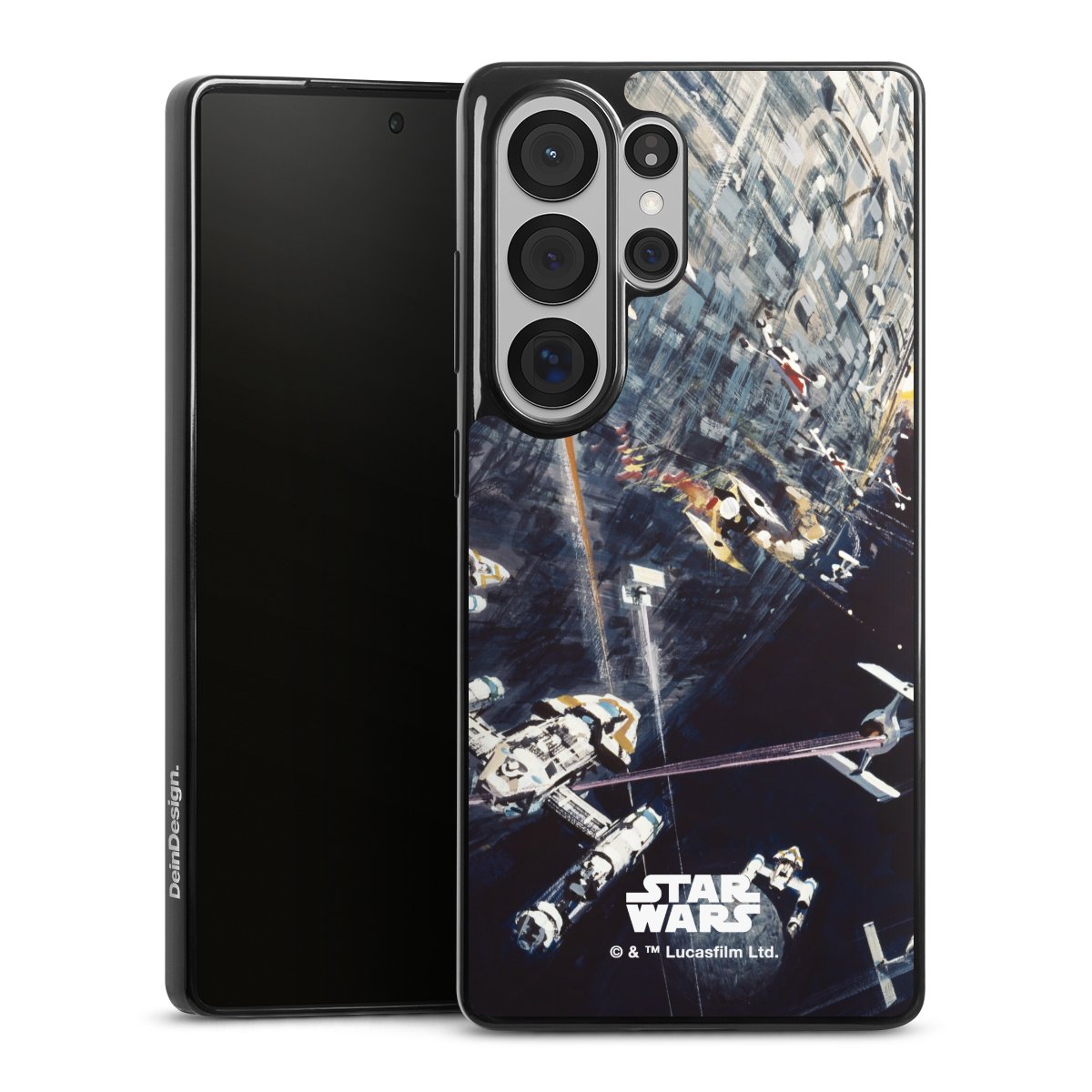Galaxy S25 Ultra Handy Slim Case extra dünn Silikon Handyhülle schwarz Hülle Movie Star Wars Death Star Silikon Slim Case