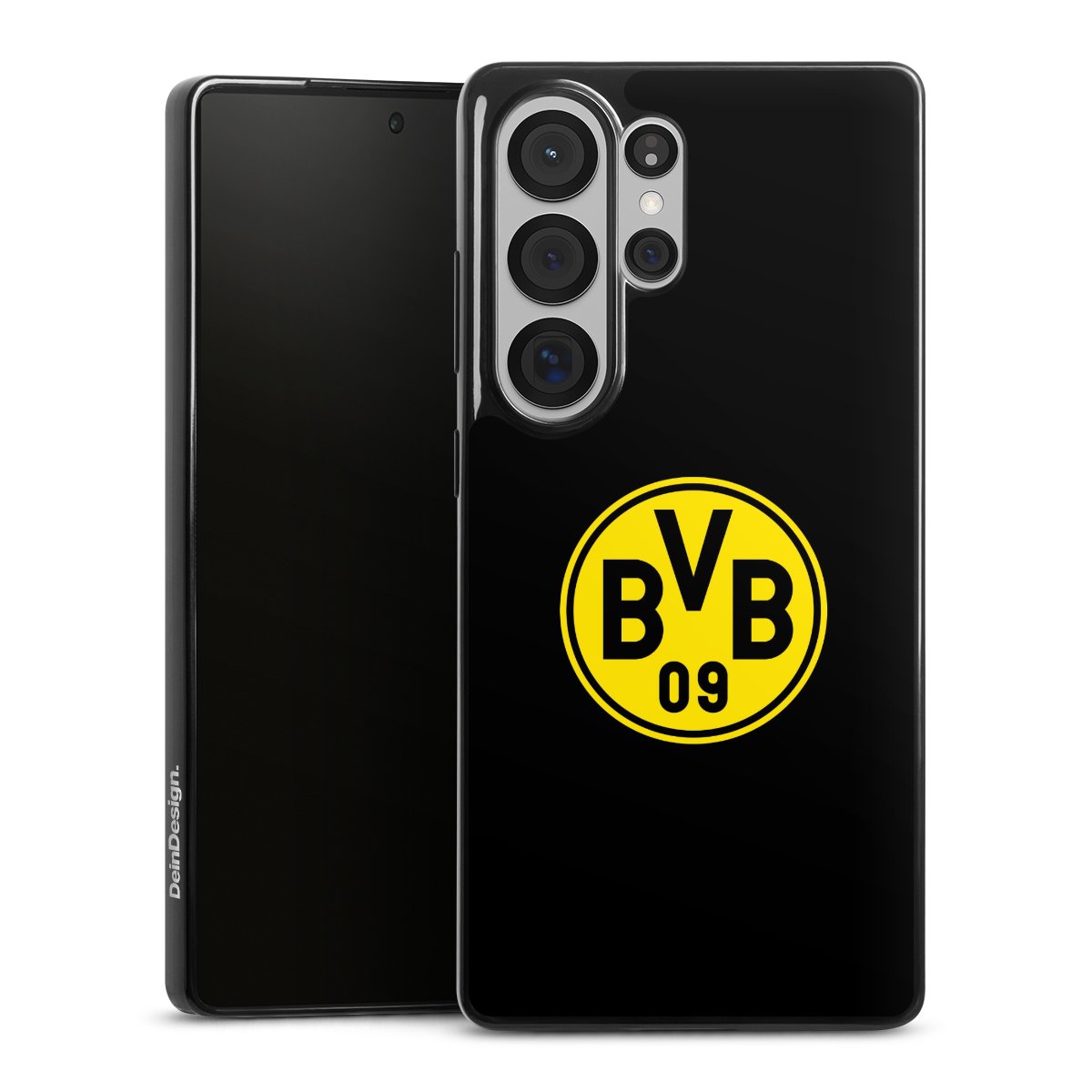 Galaxy S25 Ultra Handy Slim Case extra dünn Silikon Handyhülle schwarz Hülle Bvb Borussia Dortmund Logo Silikon Slim Case
