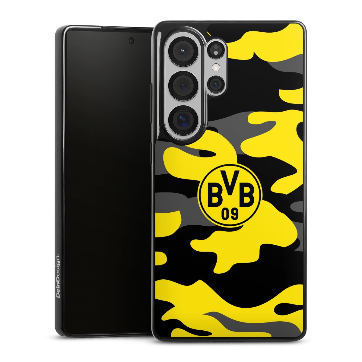 Galaxy S25 Ultra Handy Slim Case extra dünn Silikon Handyhülle schwarz Hülle Merchandise Borussia Dortmund Bvb Silikon Slim Case