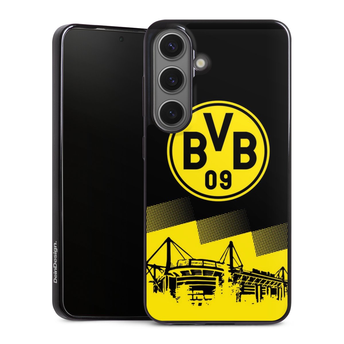 Galaxy S25 Handy Slim Case extra dünn Silikon Handyhülle schwarz Hülle Bvb Stadium Borussia Dortmund Silikon Slim Case