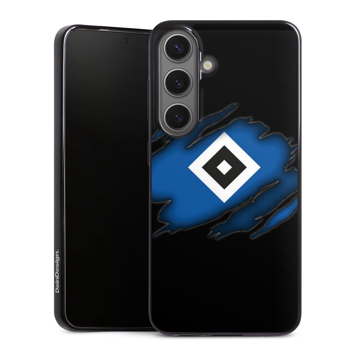 Galaxy S25 Handy Slim Case extra dünn Silikon Handyhülle schwarz Hülle Official Licensed Product Hsv Hamburger Sv Silikon Slim Case