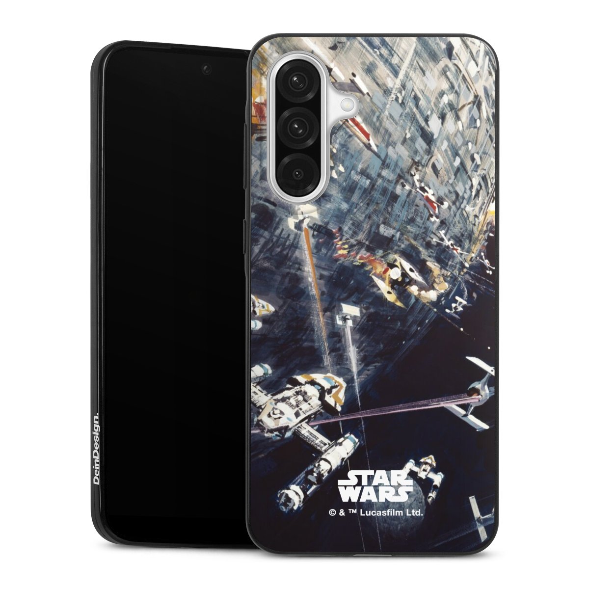 Galaxy A56 5G Handy Slim Case extra dünn Silikon Handyhülle schwarz Hülle Movie Star Wars Death Star Silikon Slim Case