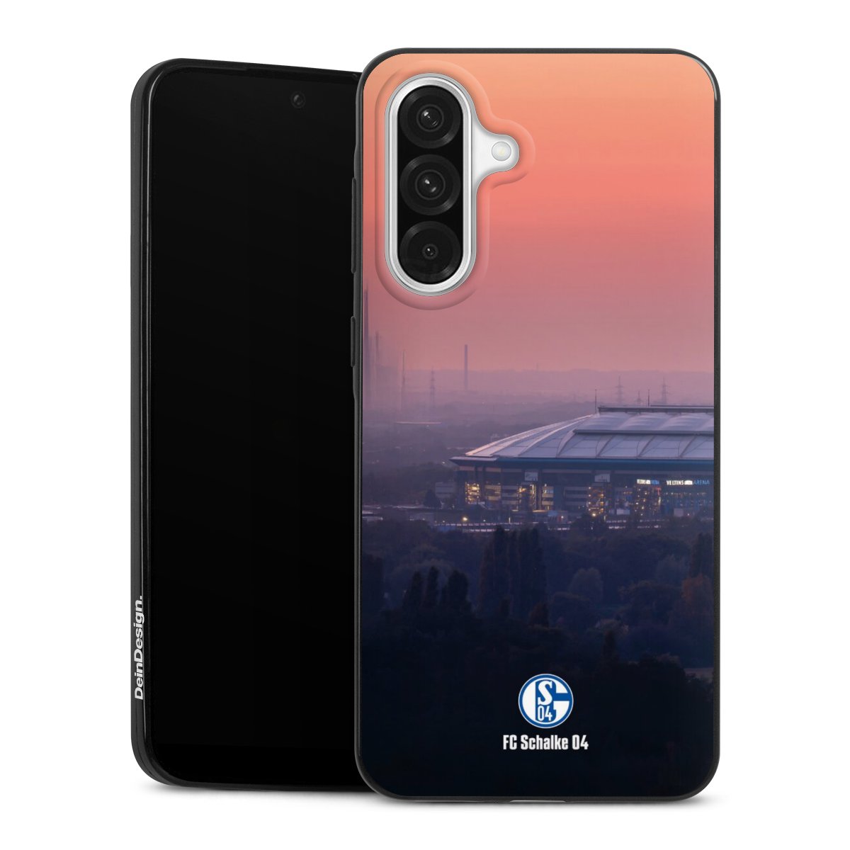 Galaxy A56 5G Handy Slim Case extra dünn Silikon Handyhülle schwarz Hülle Fc Schalke 04 Stadium Schalke 04 Silikon Slim Case