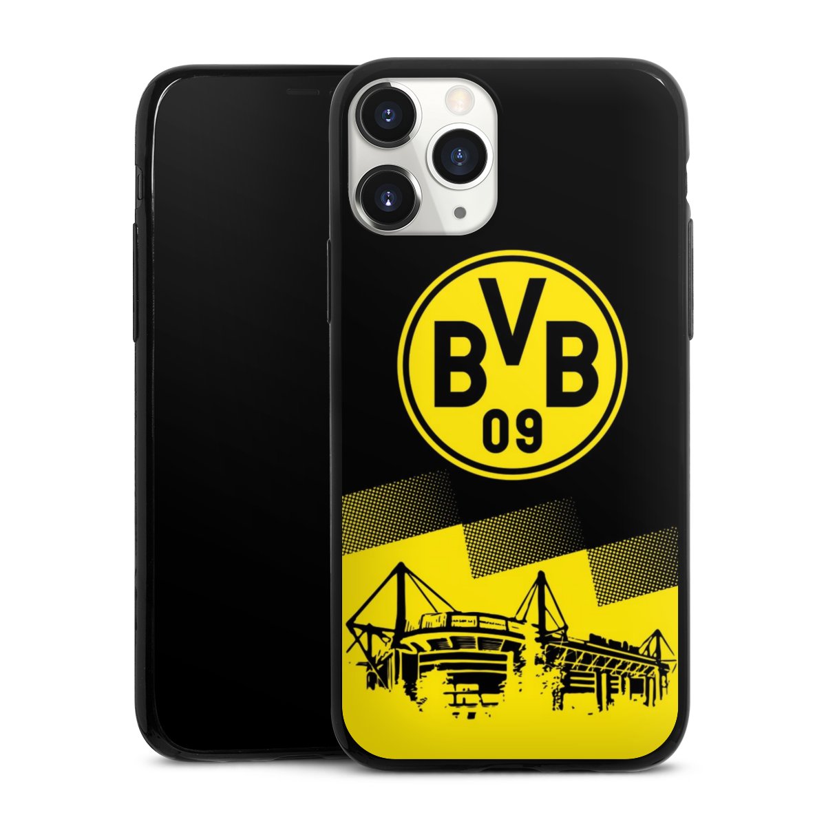 iPhone 11 Pro Handy Slim Case extra dünn Silikon Handyhülle schwarz Hülle Stadium Borussia Dortmund Bvb Silikon Slim Case
