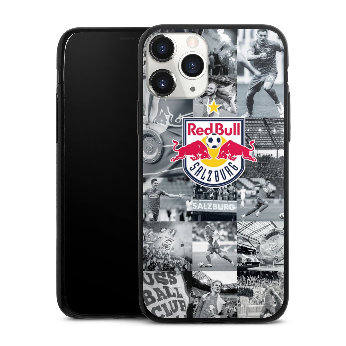 iPhone 11 Pro Handy Slim Case extra dünn Silikon Handyhülle schwarz Hülle Salzburg Fc Red Bull Salzburg Red Bull Silikon Slim Case