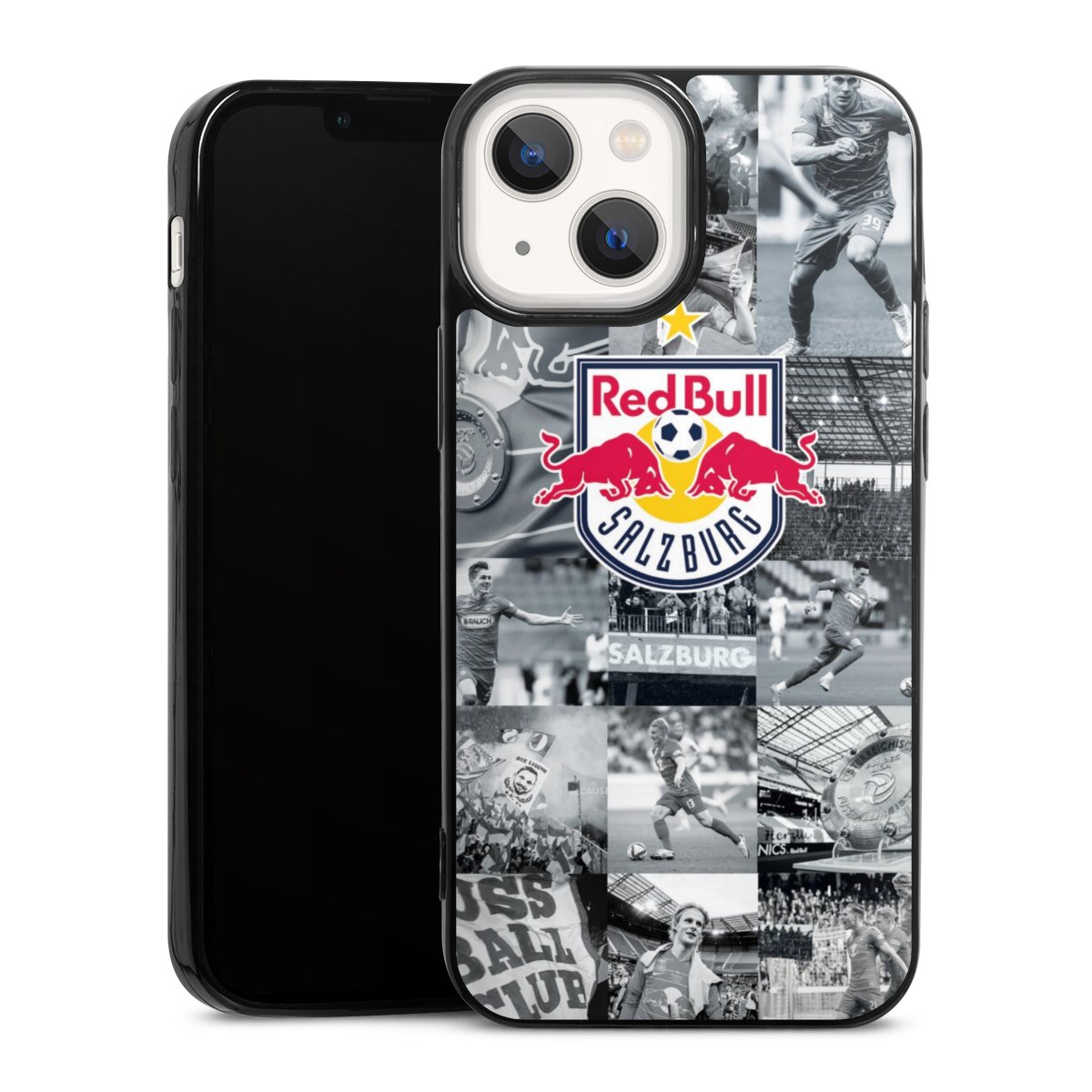 iPhone 13 Mini Handy Slim Case extra dünn Silikon Handyhülle schwarz Hülle Salzburg Fc Red Bull Salzburg Red Bull Silikon Slim Case