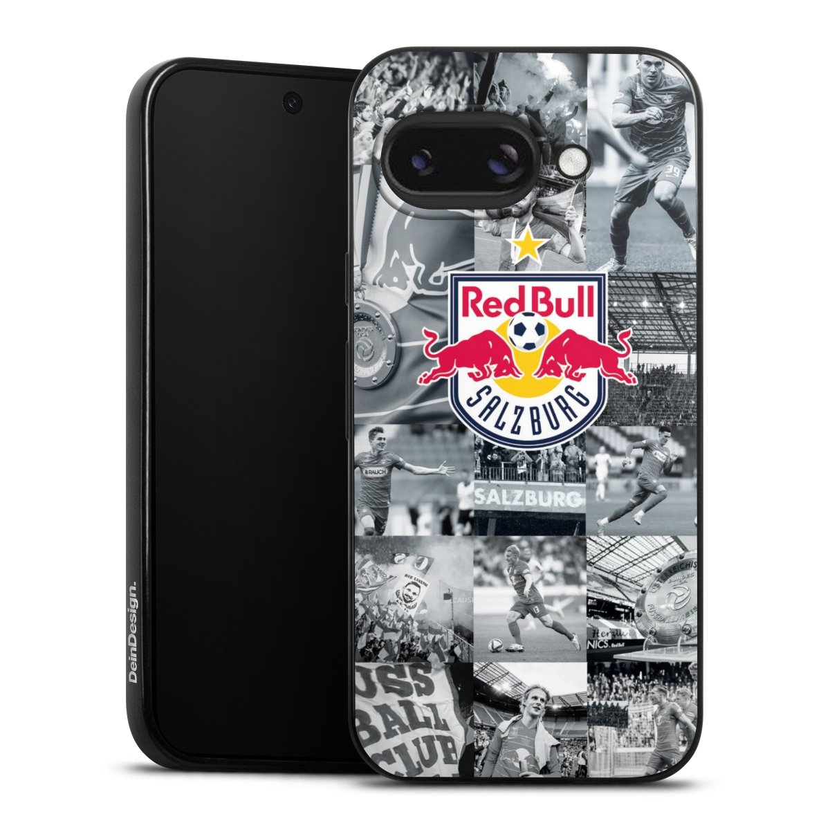 Google Pixel 9a Handy Slim Case extra dünn Silikon Handyhülle schwarz Hülle Salzburg Fc Red Bull Salzburg Red Bull Silikon Slim Case