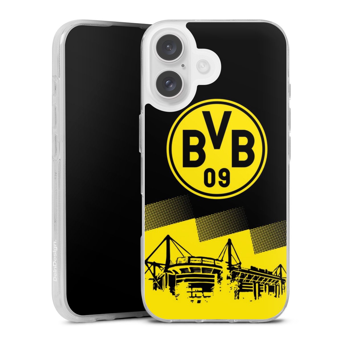 iPhone 16 Handy Silikon Hülle Case transparent Handyhülle Bvb Stadium Borussia Dortmund Silikon Case