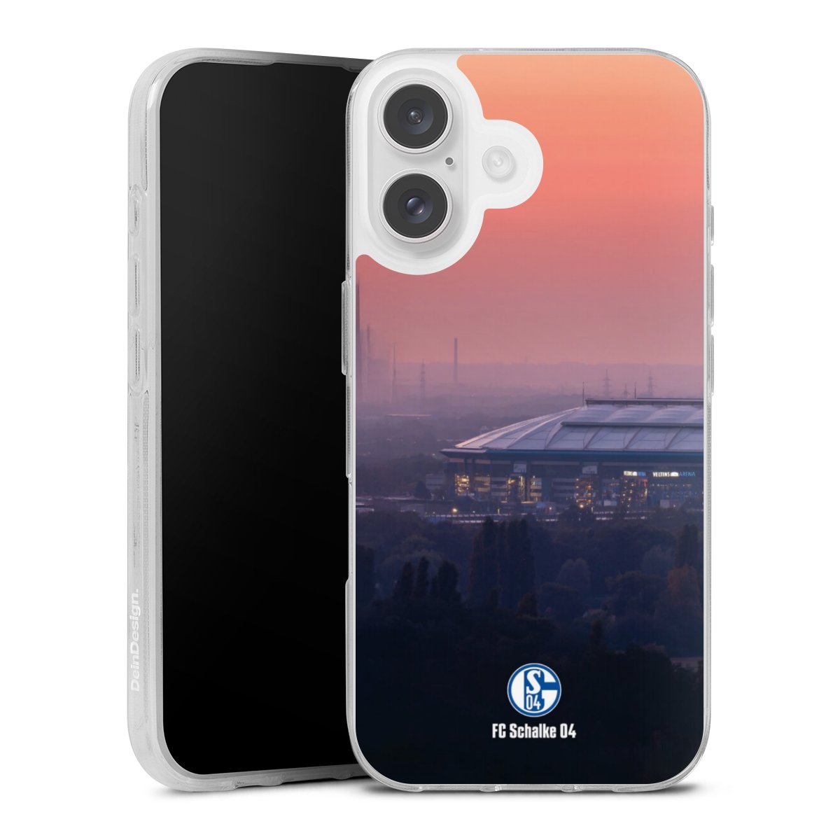 iPhone 16 Handy Silikon Hülle Case transparent Handyhülle Fc Schalke 04 Stadium Schalke 04 Silikon Case