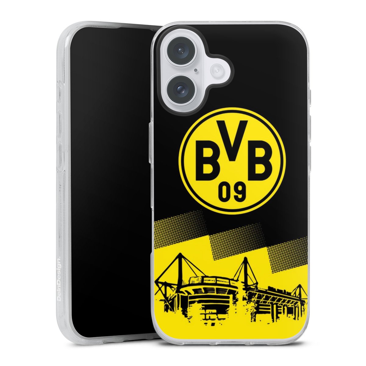 iPhone 16 Plus Handy Silikon Hülle Case transparent Handyhülle Bvb Stadium Borussia Dortmund Silikon Case