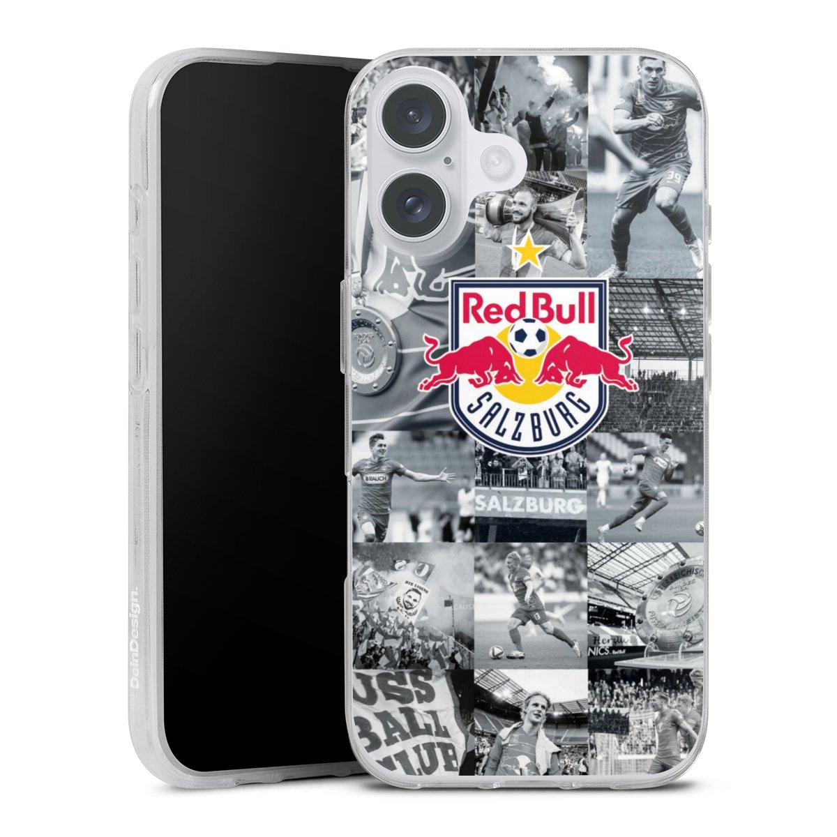 iPhone 16 Plus Handy Silikon Hülle Case transparent Handyhülle Salzburg Fc Red Bull Salzburg Red Bull Silikon Case