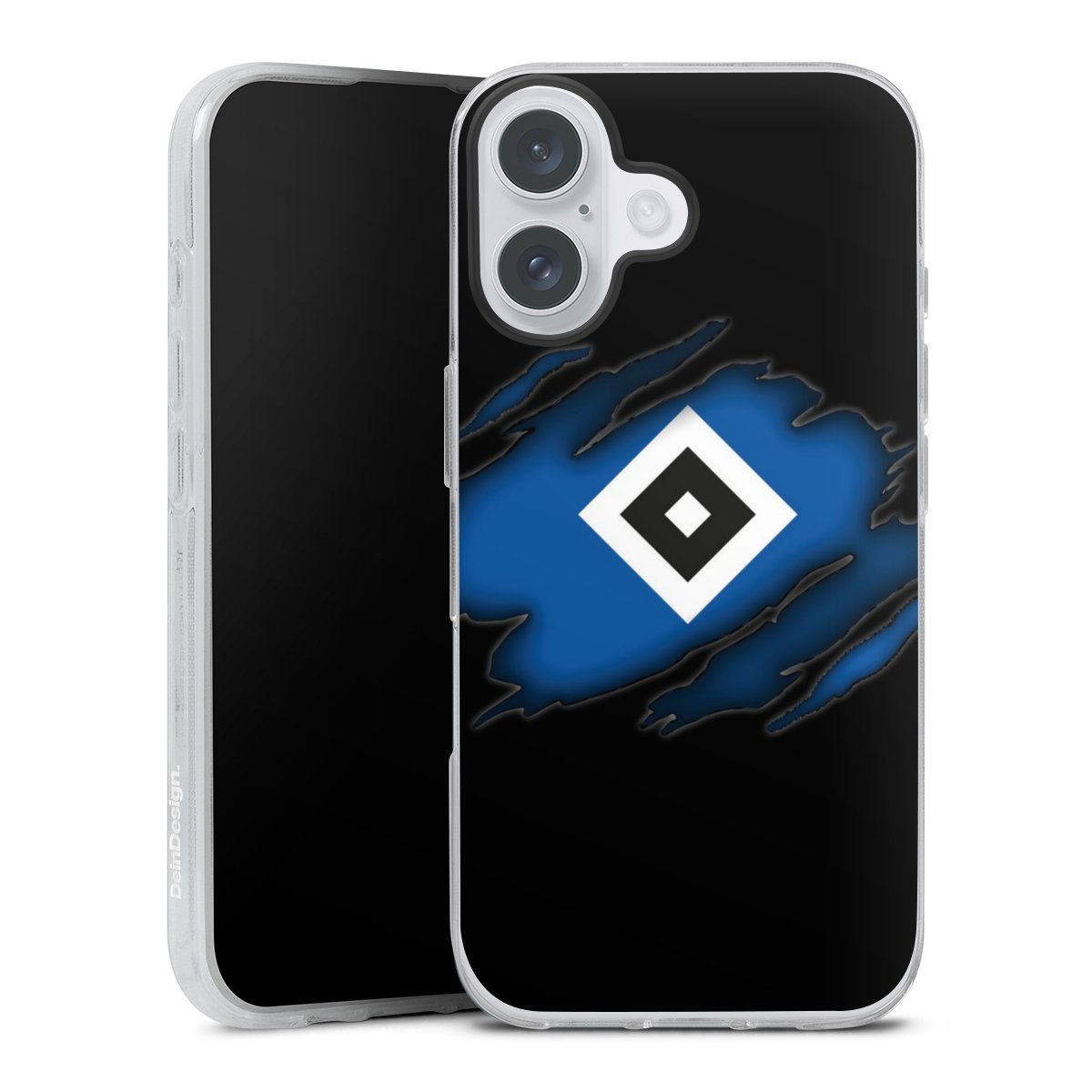 iPhone 16 Plus Handy Silikon Hülle Case transparent Handyhülle Official Licensed Product Hsv Hamburger Sv Silikon Case
