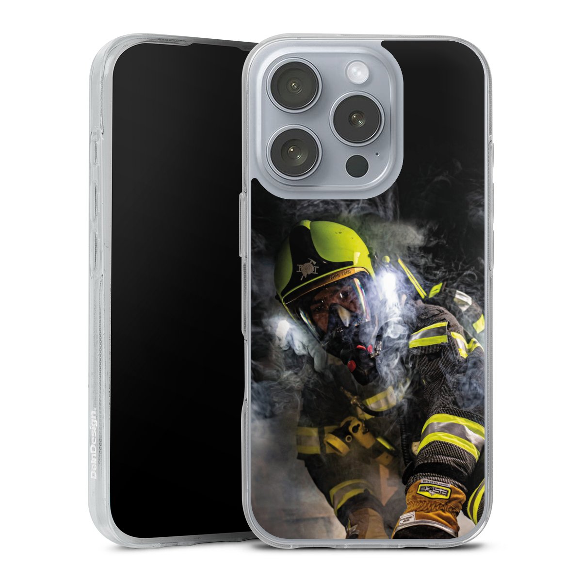 iPhone 16 Pro Handy Silikon Hülle Case transparent Handyhülle Fire Fire Fighter Fire Fighters Silikon Case