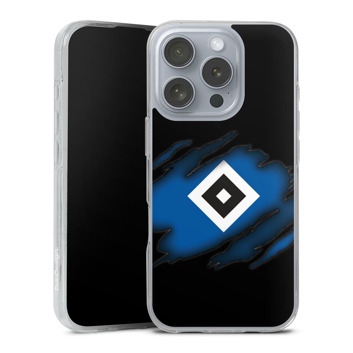 iPhone 16 Pro Handy Silikon Hülle Case transparent Handyhülle Hsv Official Licensed Product Hamburger Sv Silikon Case