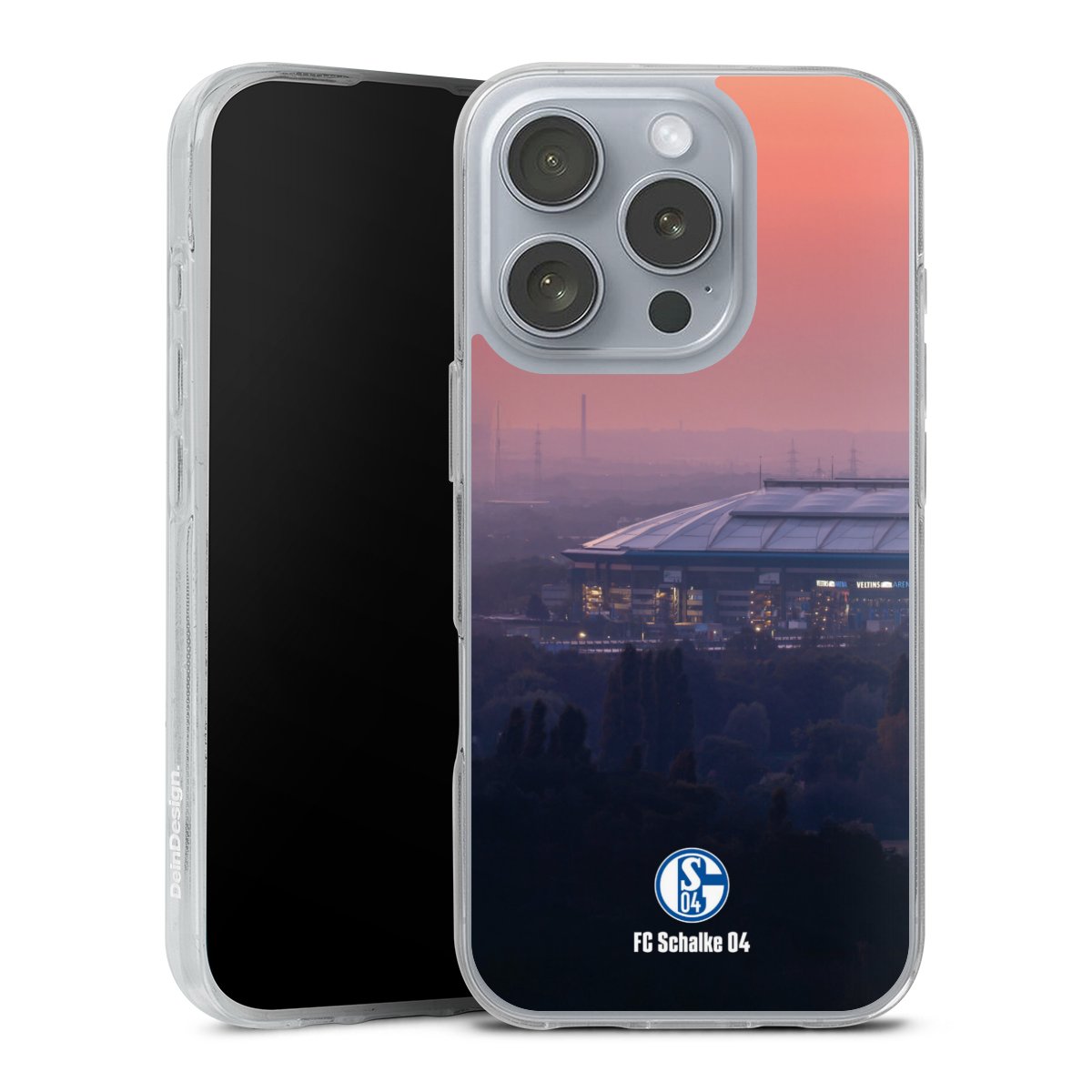 iPhone 16 Pro Handy Silikon Hülle Case transparent Handyhülle Schalke 04 Fc Schalke 04 Stadium Silikon Case