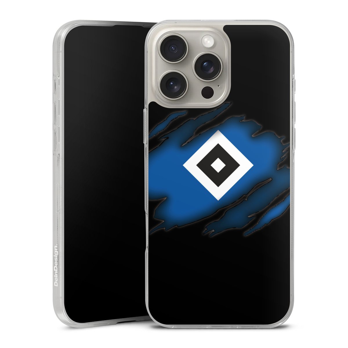 iPhone 16 Pro Max Handy Silikon Hülle Case transparent Handyhülle Official Licensed Product Hsv Hamburger Sv Silikon Case