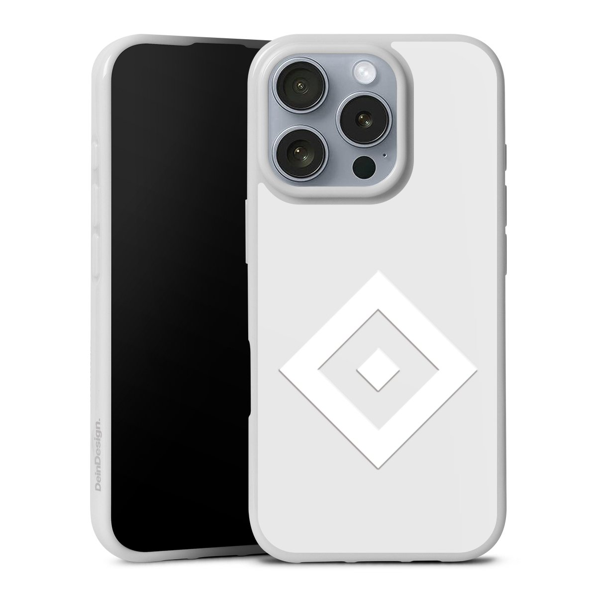 iPhone 16 Pro Handy Silikon Hülle Case weiß Handyhülle Hamburger Sv Coat Of Arms Hsv Silikon Case