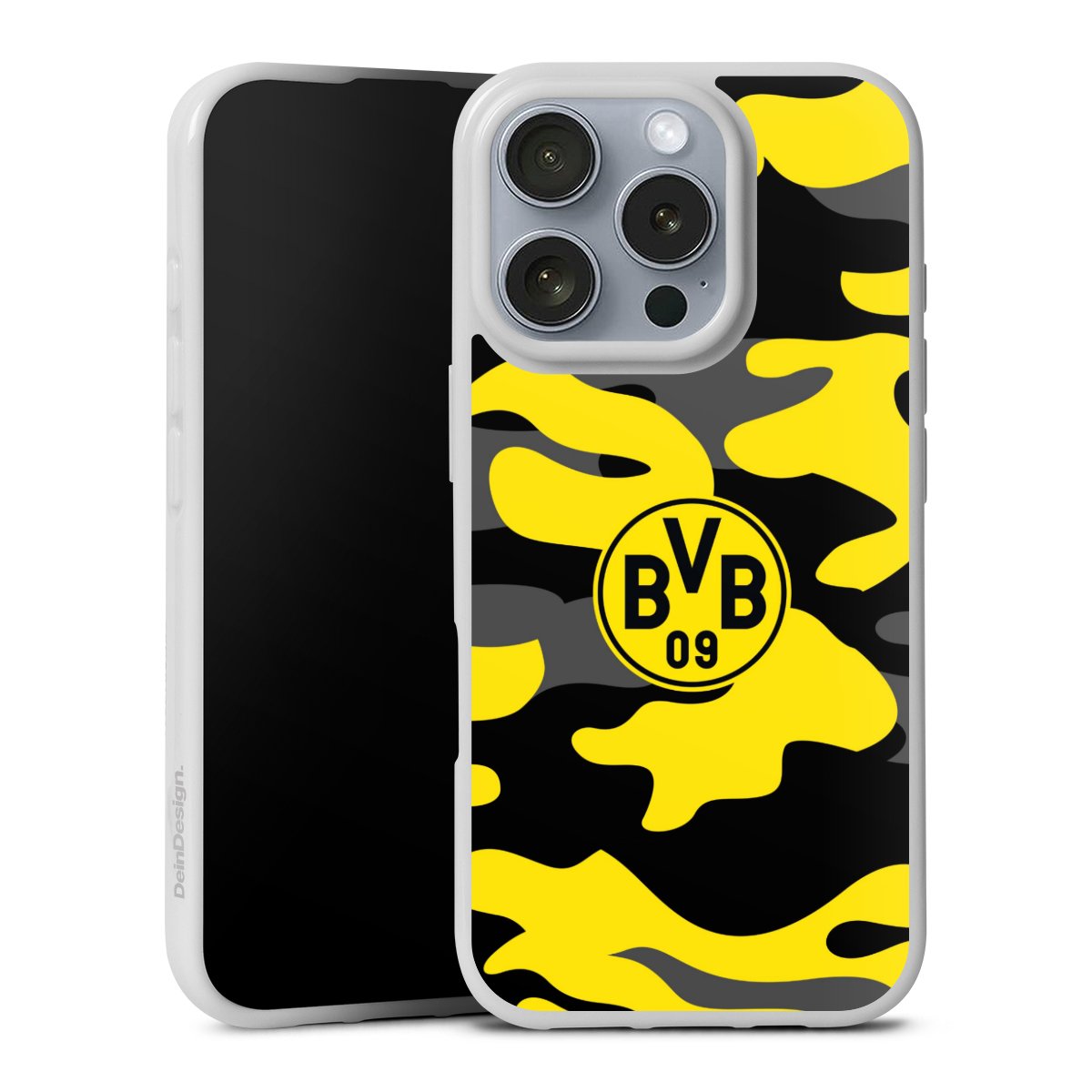 iPhone 16 Pro Handy Silikon Hülle Case weiß Handyhülle Merchandise Borussia Dortmund Bvb Silikon Case