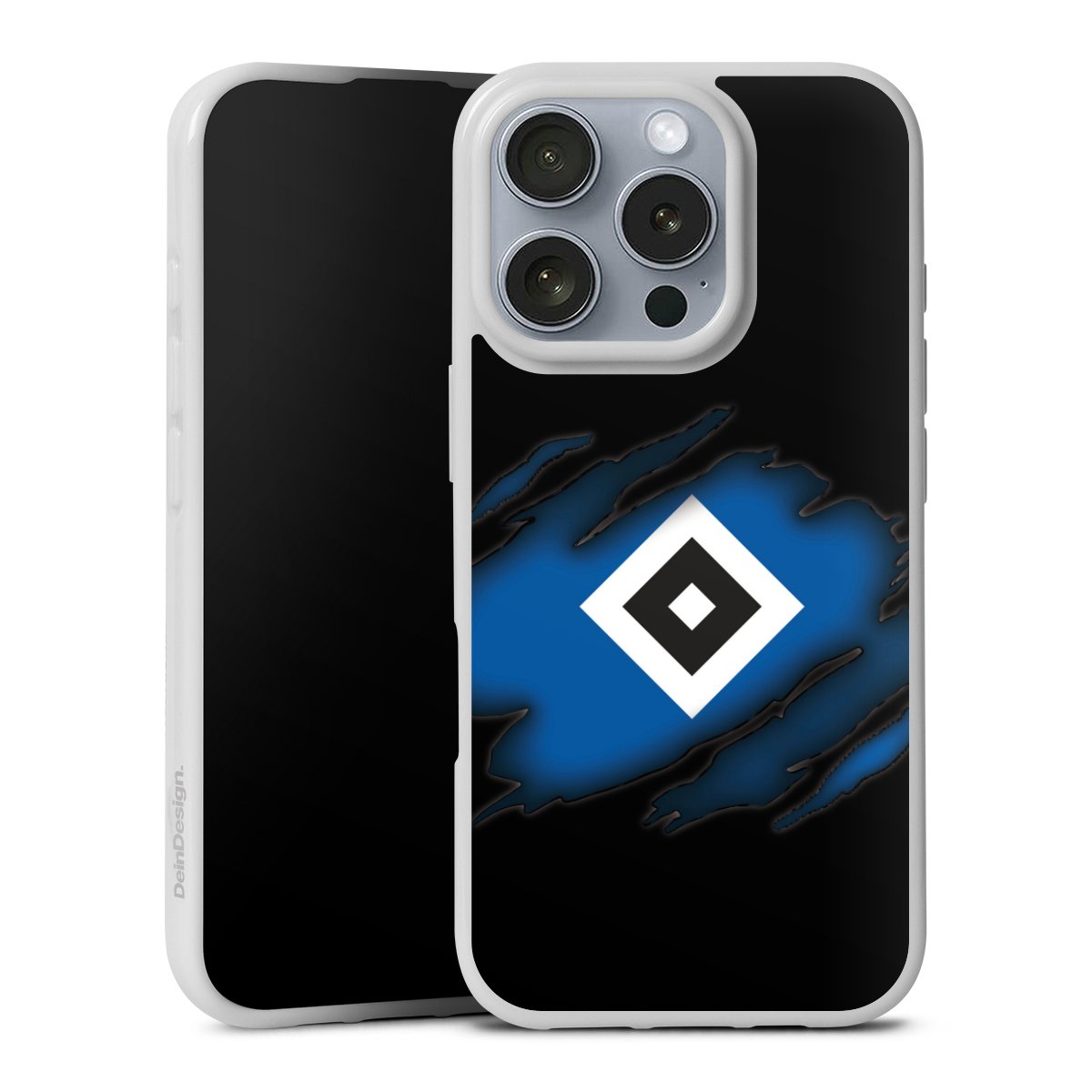 iPhone 16 Pro Handy Silikon Hülle Case weiß Handyhülle Hsv Hamburger Sv Official Licensed Product Silikon Case