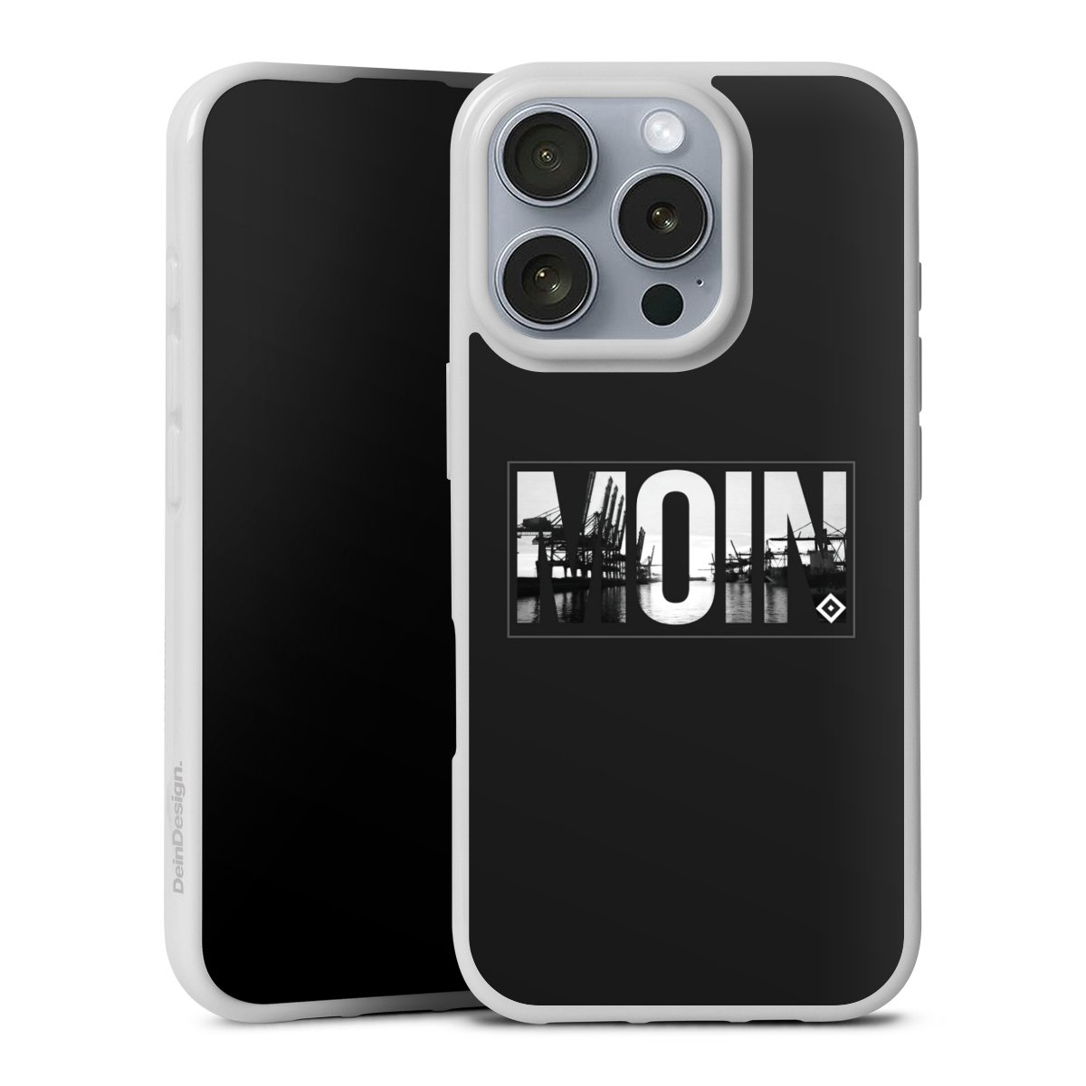 iPhone 16 Pro Handy Silikon Hülle Case weiß Handyhülle Hamburger Sv Hsv Official Licensed Product Silikon Case