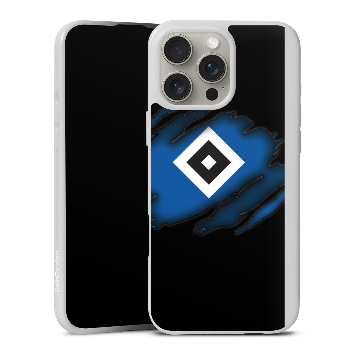 iPhone 16 Pro Max Handy Silikon Hülle Case weiß Handyhülle Official Licensed Product Hsv Hamburger Sv Silikon Case