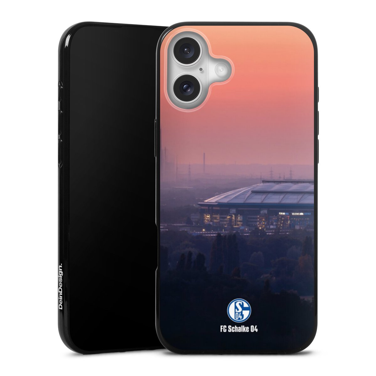 iPhone 16 Plus Handy Silikon Hülle Case schwarz Handyhülle Fc Schalke 04 Stadium Schalke 04