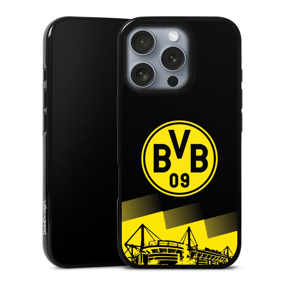 iPhone 16 Pro Handy Silikon Hülle Case schwarz Handyhülle Stadium Borussia Dortmund Bvb