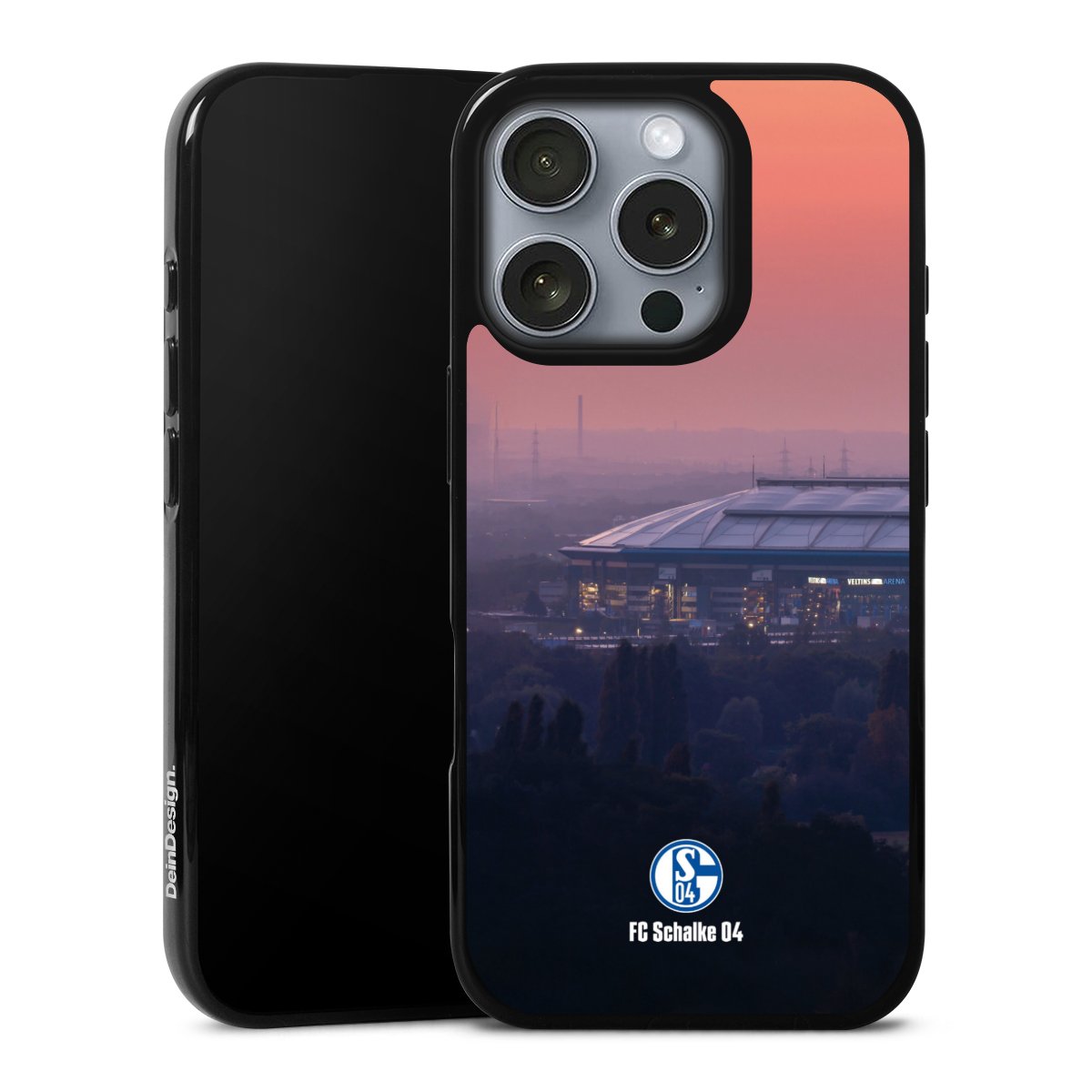 iPhone 16 Pro Handy Silikon Hülle Case schwarz Handyhülle Schalke 04 Fc Schalke 04 Stadium