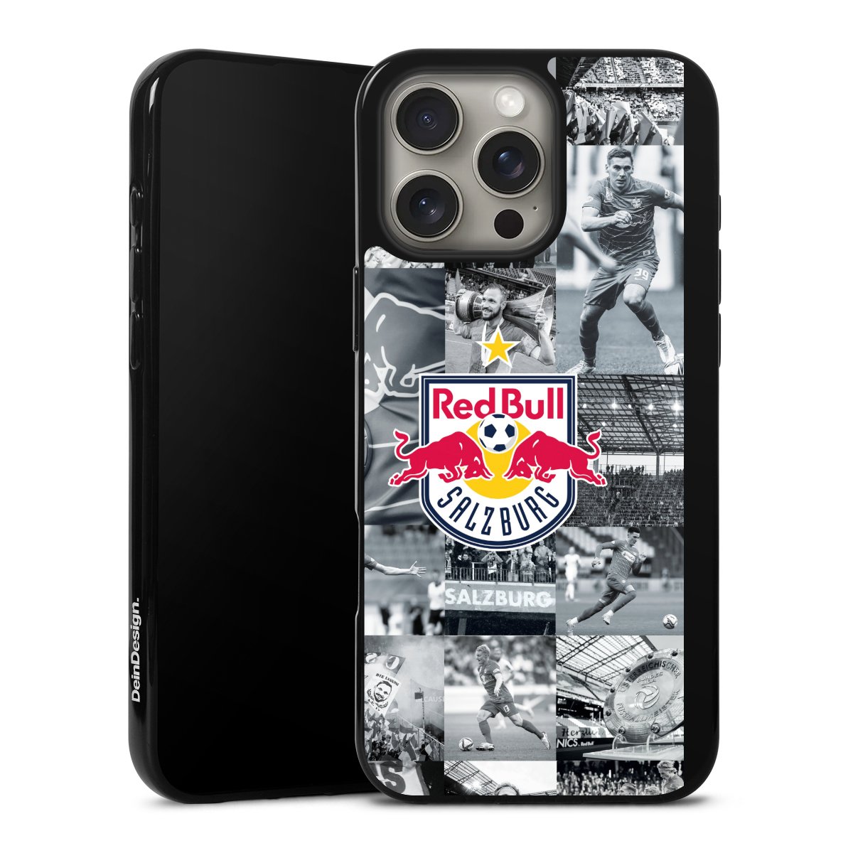 iPhone 16 Pro Max Handy Silikon Hülle Case schwarz Handyhülle Fc Red Bull Salzburg Salzburg Red Bull