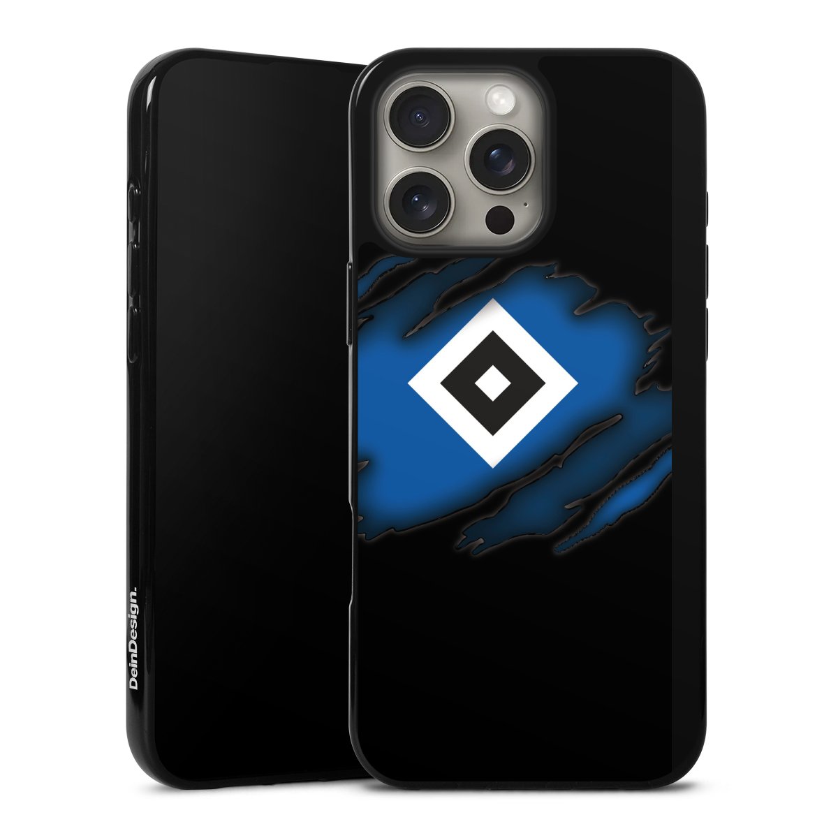 iPhone 16 Pro Max Handy Silikon Hülle Case schwarz Handyhülle Official Licensed Product Hsv Hamburger Sv