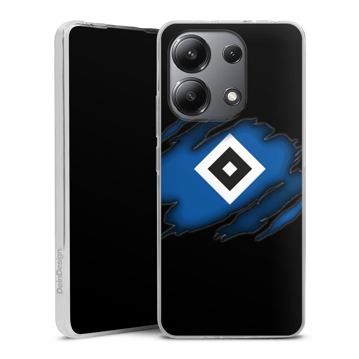 Xiaomi Redmi Note 13 4G Handy Silikon Hülle Case transparent Handyhülle Hsv Official Licensed Product Hamburger Sv Silikon Case