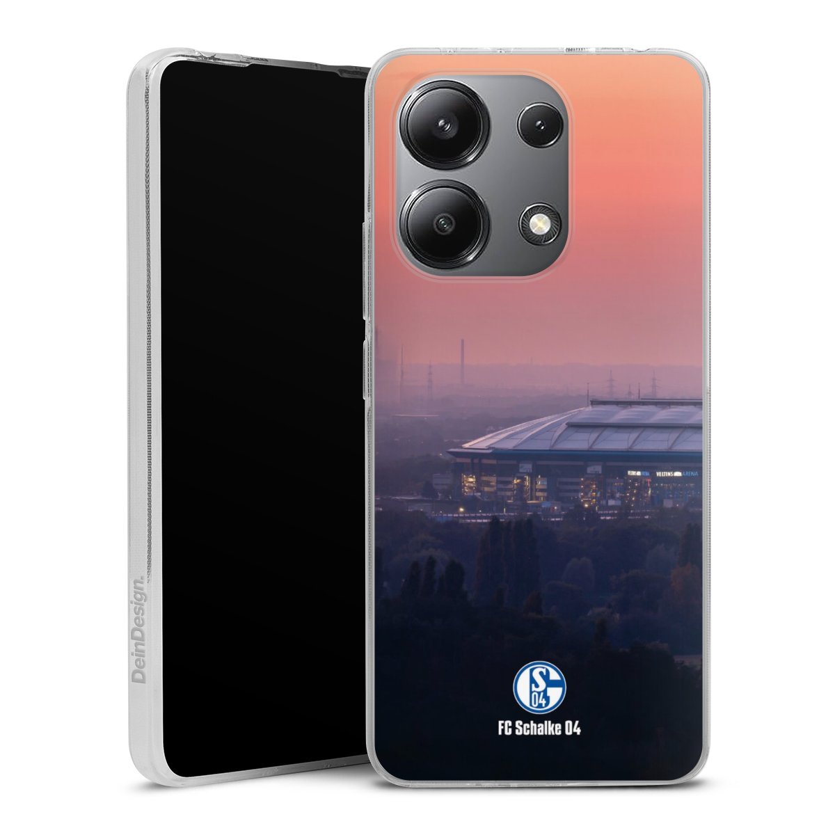 Xiaomi Redmi Note 13 4G Handy Silikon Hülle Case transparent Handyhülle Schalke 04 Fc Schalke 04 Stadium Silikon Case