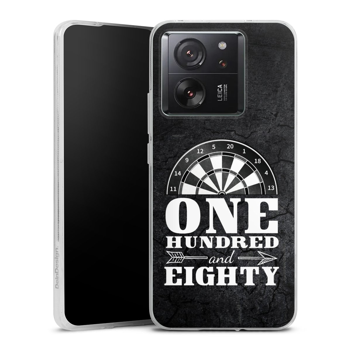 Xiaomi 13T Pro Handy Silikon Hülle Case transparent Handyhülle Spruch Darts Sports Silikon Case