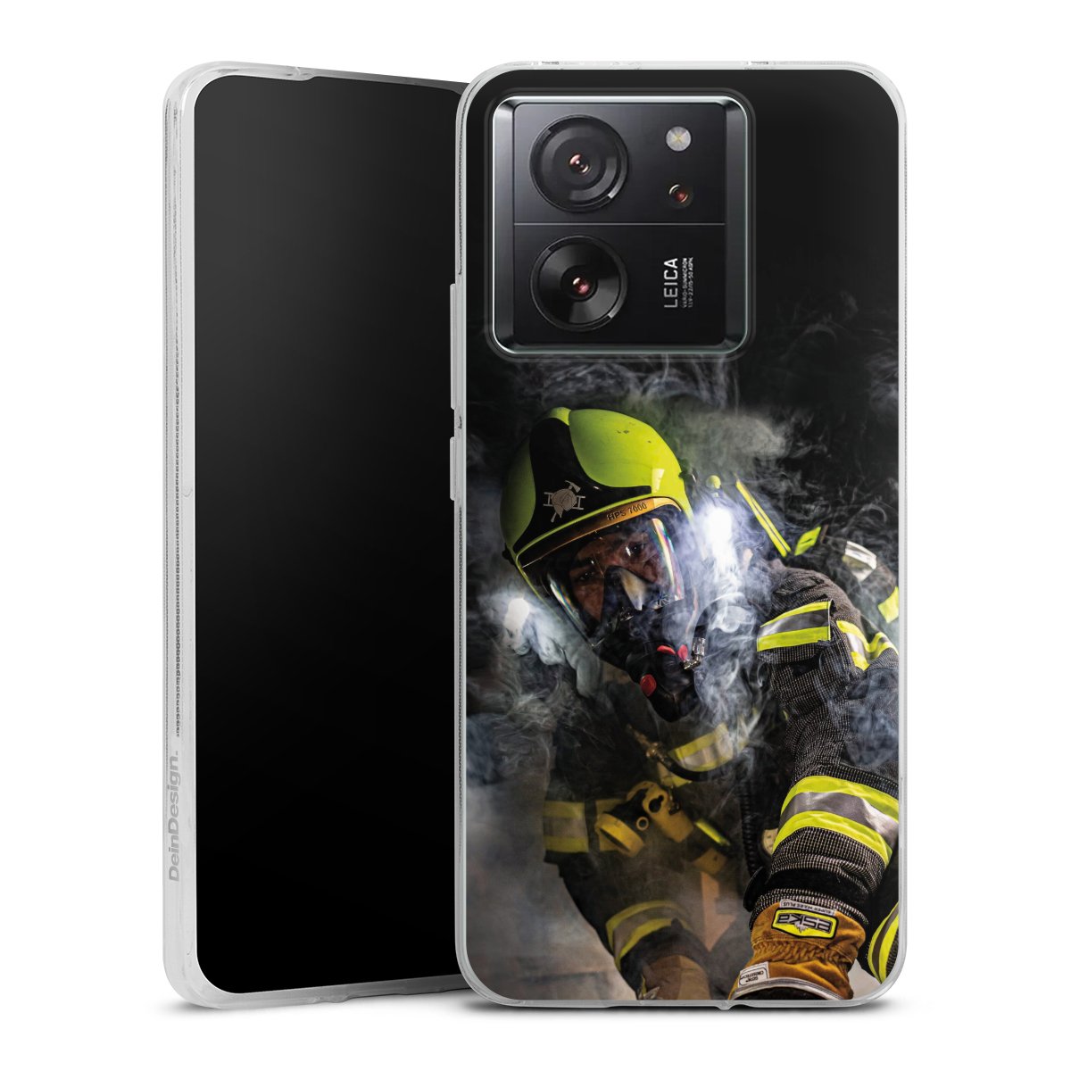 Xiaomi 13T Handy Silikon Hülle Case transparent Handyhülle Fire Fire Fighter Fire Fighters Silikon Case