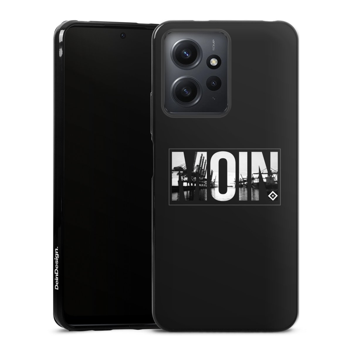 Xiaomi Redmi Note 12 4G Handy Silikon Hülle Case schwarz Handyhülle Hamburger Sv Official Licensed Product Hsv