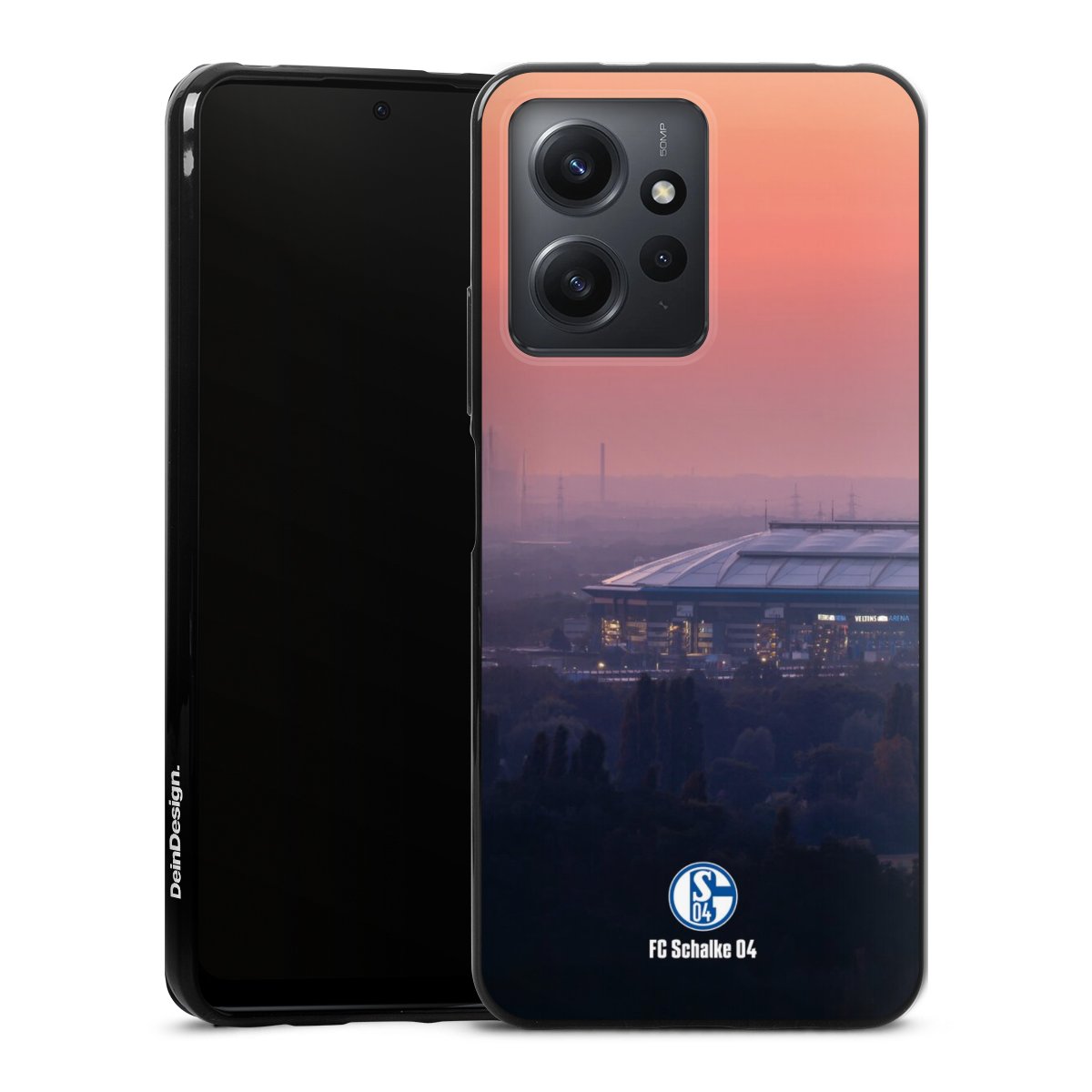 Xiaomi Redmi Note 12 4G Handy Silikon Hülle Case schwarz Handyhülle Fc Schalke 04 Stadium Schalke 04