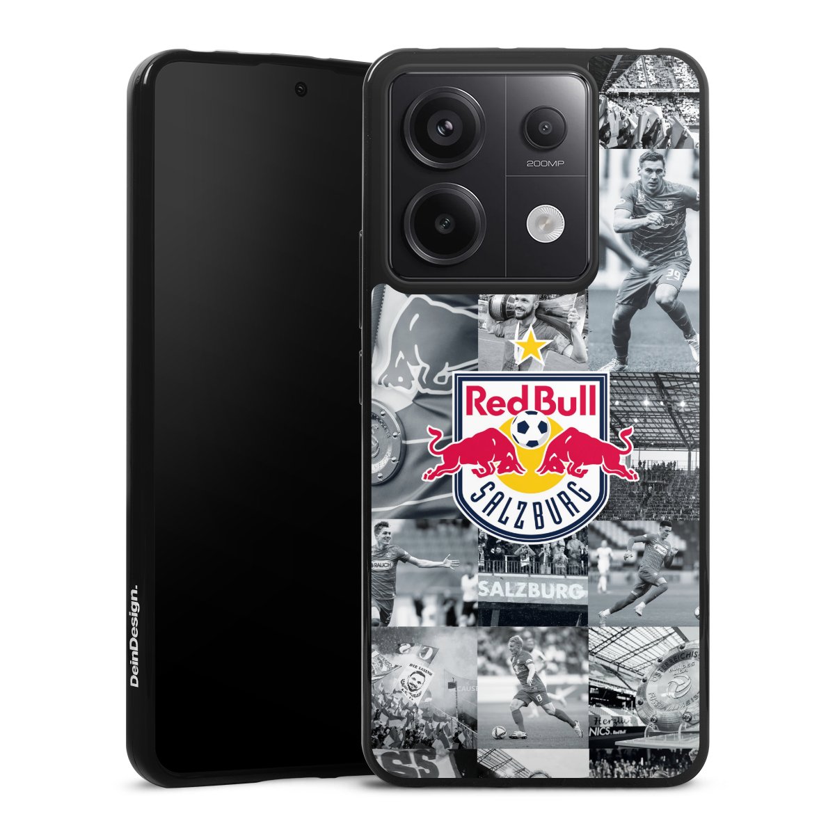 Xiaomi Redmi Note 13 Pro 5G Handy Silikon Hülle Case schwarz Handyhülle Fc Red Bull Salzburg Salzburg Red Bull