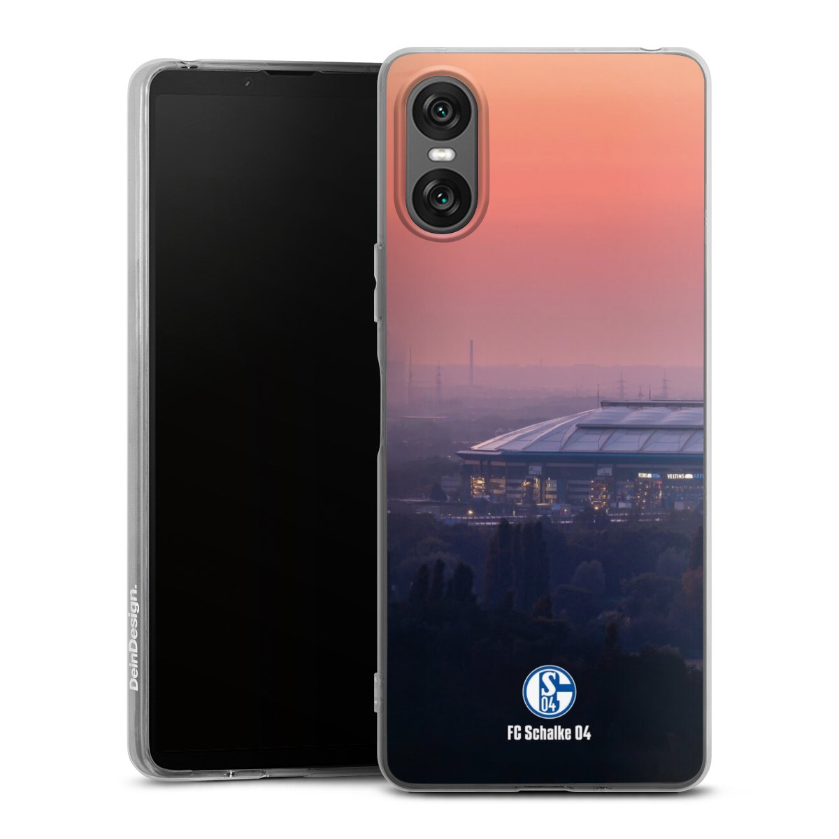 Sony Xperia 10 VI Handy Silikon Hülle Case transparent Handyhülle Schalke 04 Fc Schalke 04 Stadium Silikon Case