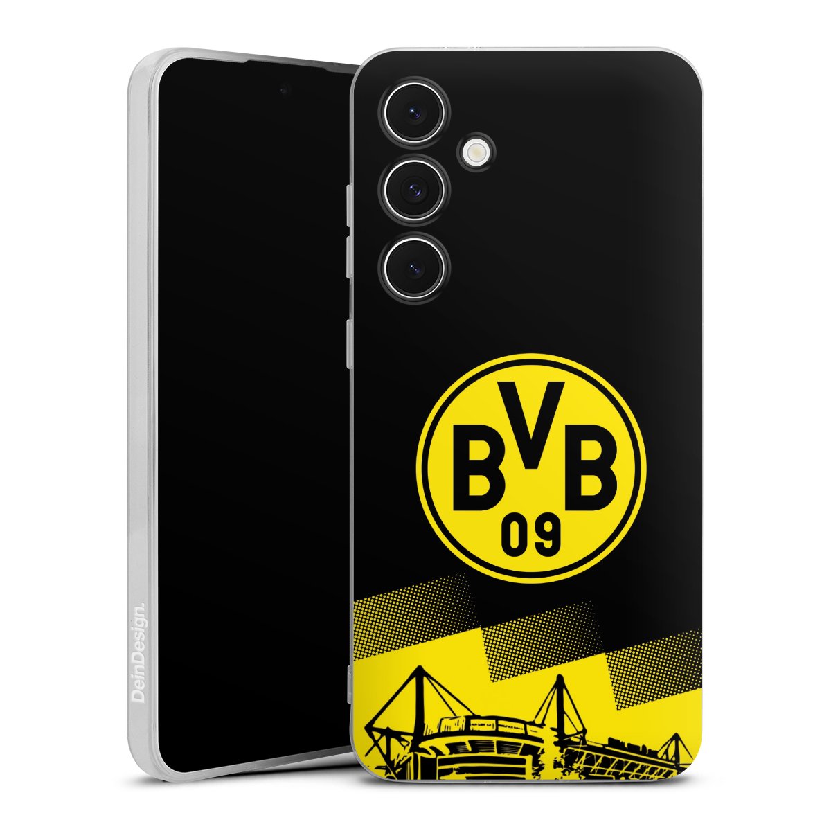 Galaxy S24 FE 5G Handy Silikon Hülle Case transparent Handyhülle Stadium Borussia Dortmund Bvb Silikon Case