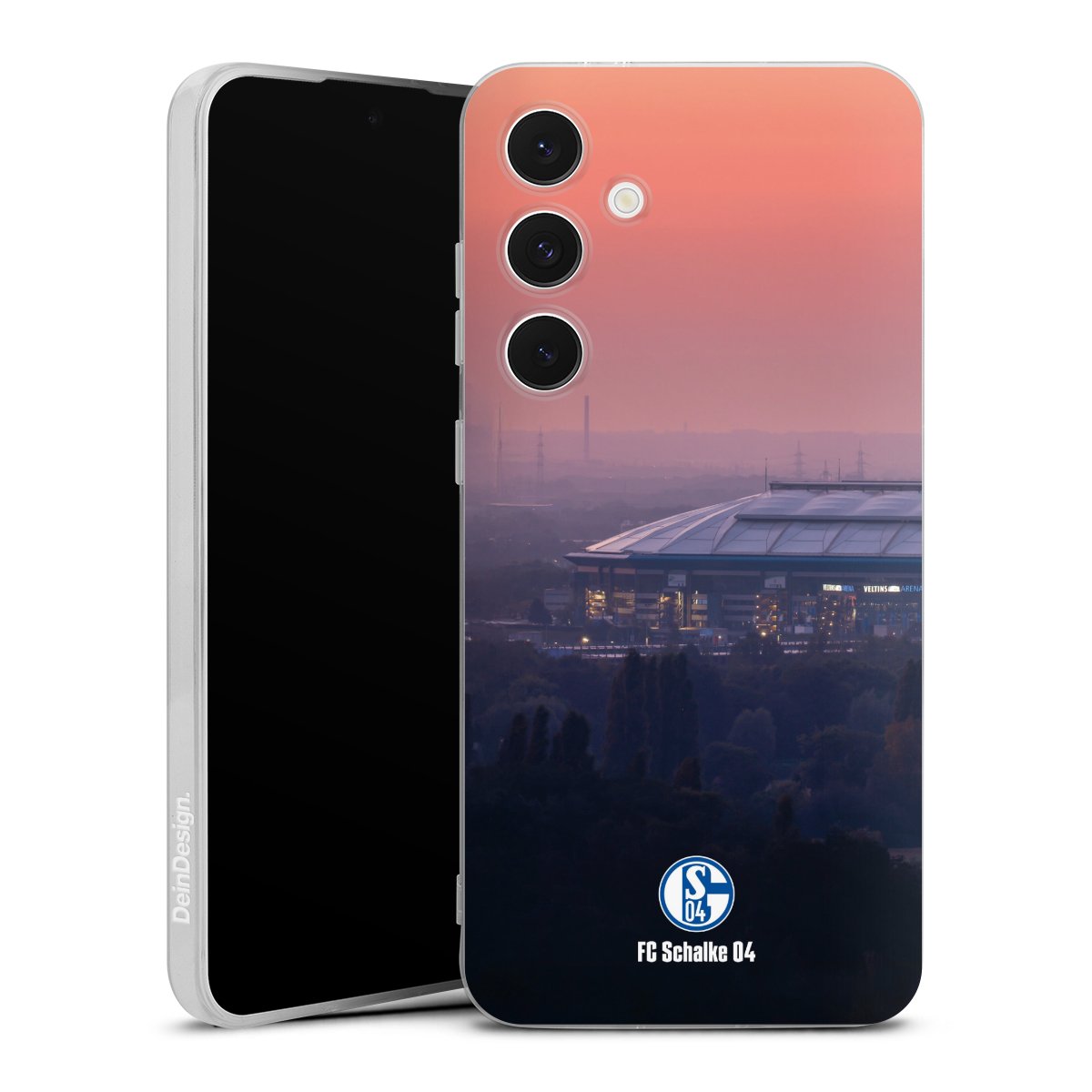 Galaxy S24 FE 5G Handy Silikon Hülle Case transparent Handyhülle Fc Schalke 04 Stadium Schalke 04 Silikon Case