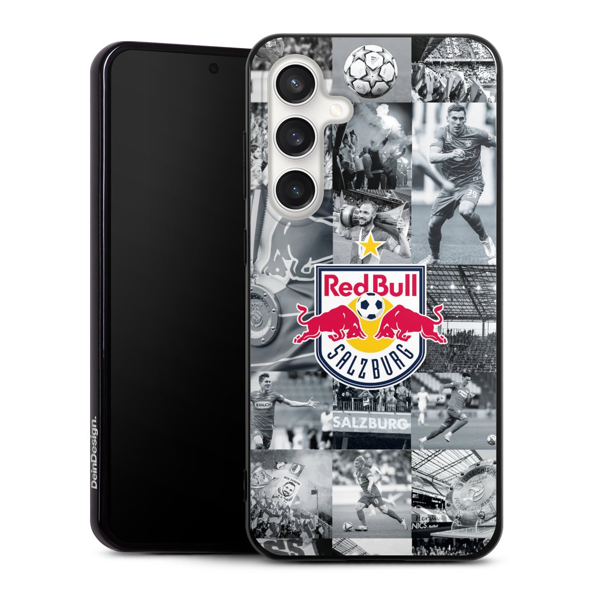 Galaxy S24 FE 5G Handy Silikon Hülle Case schwarz Handyhülle Salzburg Fc Red Bull Salzburg Red Bull