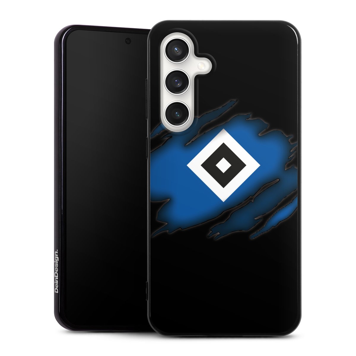 Galaxy S24 FE 5G Handy Silikon Hülle Case schwarz Handyhülle Official Licensed Product Hsv Hamburger Sv