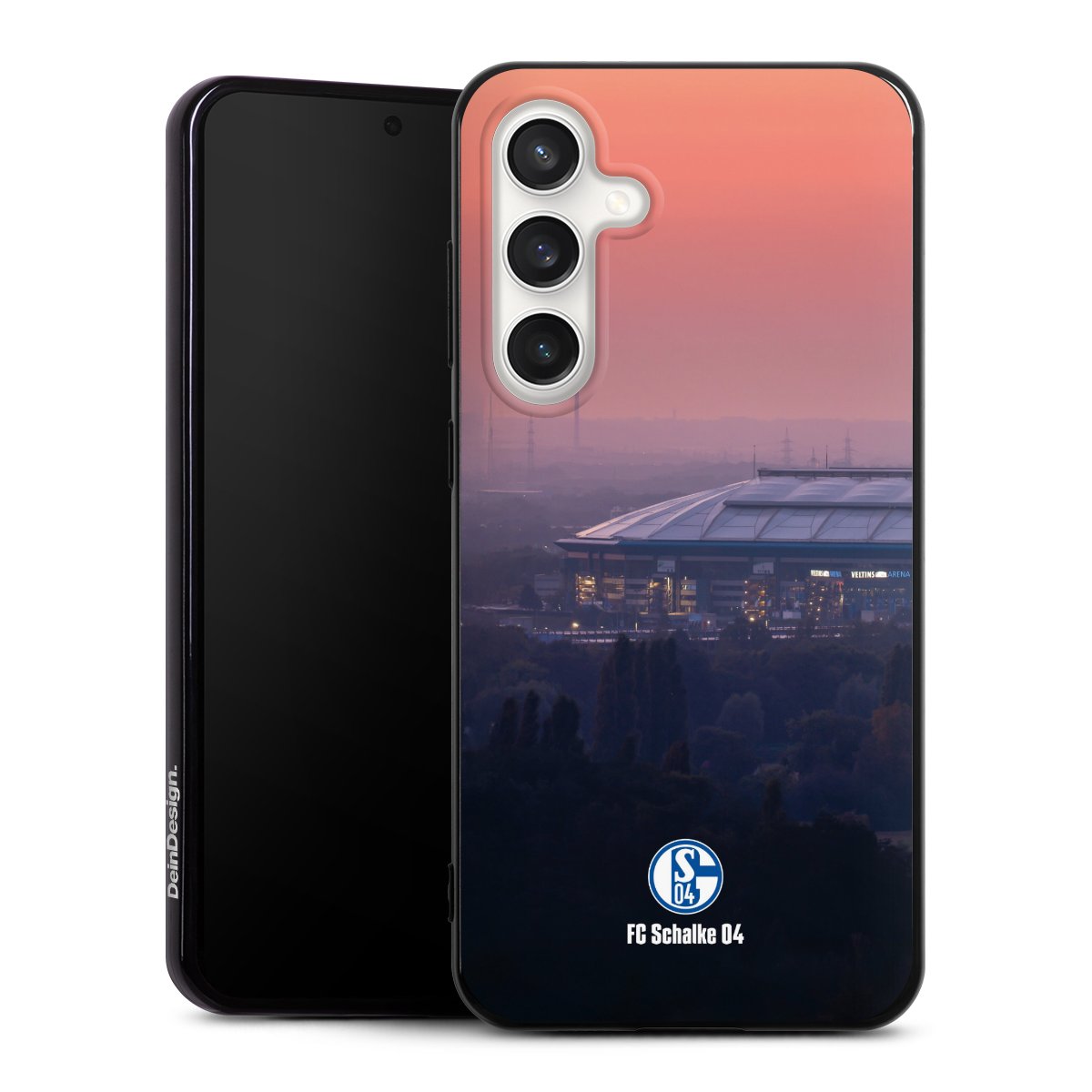 Galaxy S24 FE 5G Handy Silikon Hülle Case schwarz Handyhülle Fc Schalke 04 Stadium Schalke 04