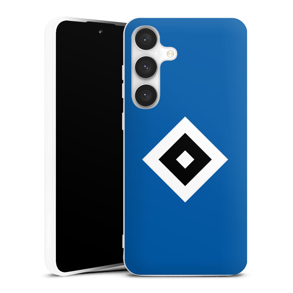 Galaxy S24 FE 5G Handy Silikon Hülle Case weiß Handyhülle Hsv Logo Hamburger Sv Silikon Case
