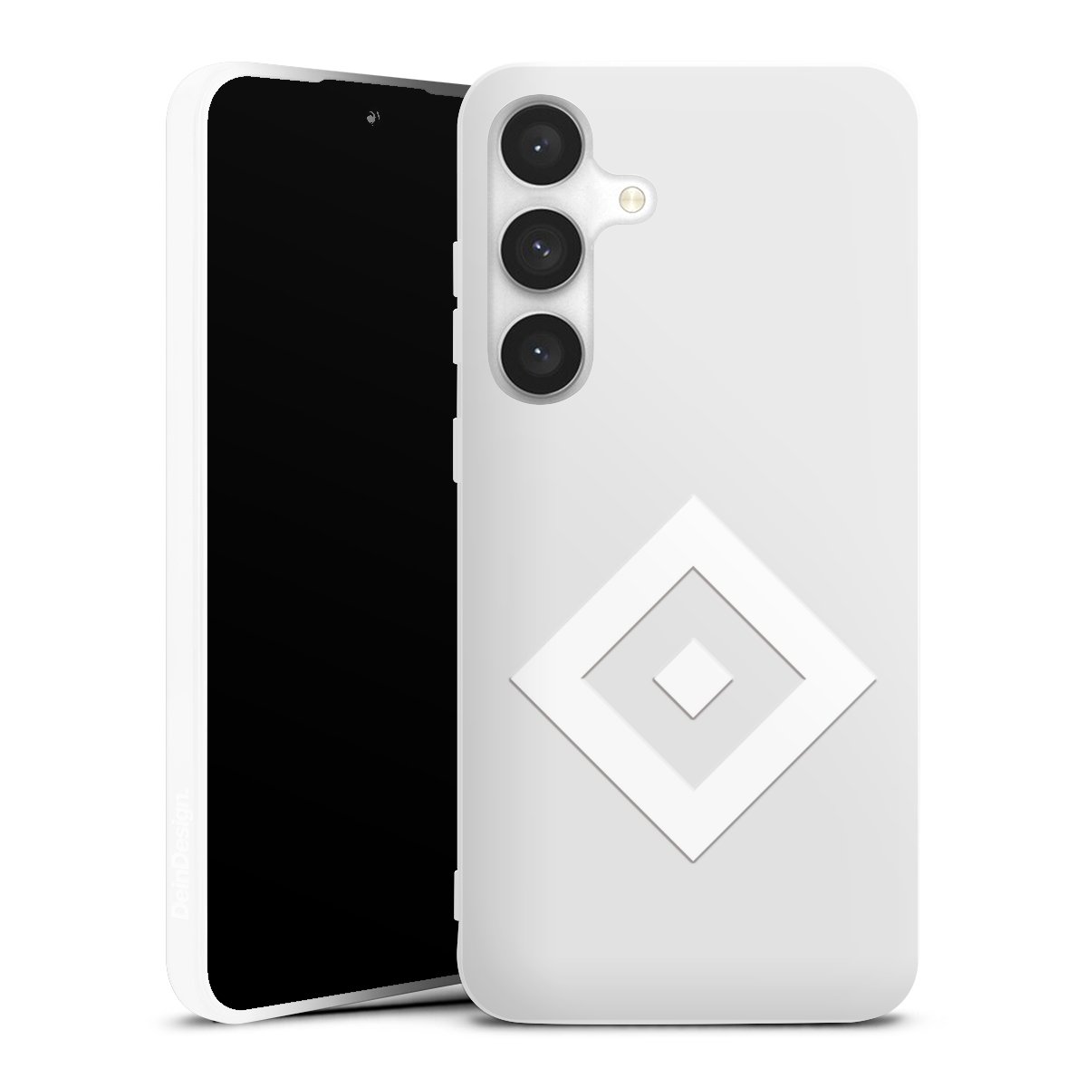 Galaxy S24 FE 5G Handy Silikon Hülle Case weiß Handyhülle Hamburger Sv Coat Of Arms Hsv Silikon Case