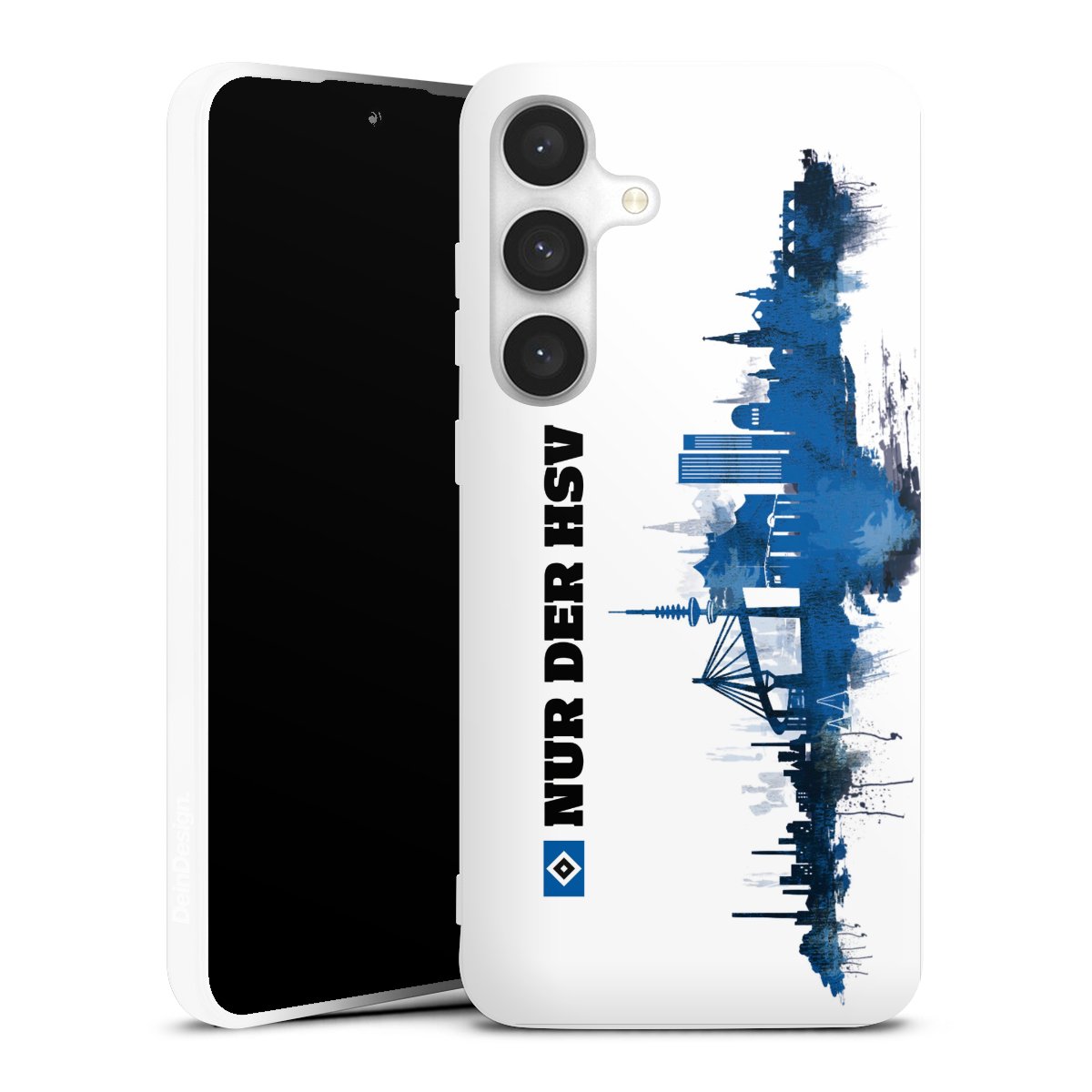 Galaxy S24 FE 5G Handy Silikon Hülle Case weiß Handyhülle Hsv Bundesliga Official Licensed Product Silikon Case