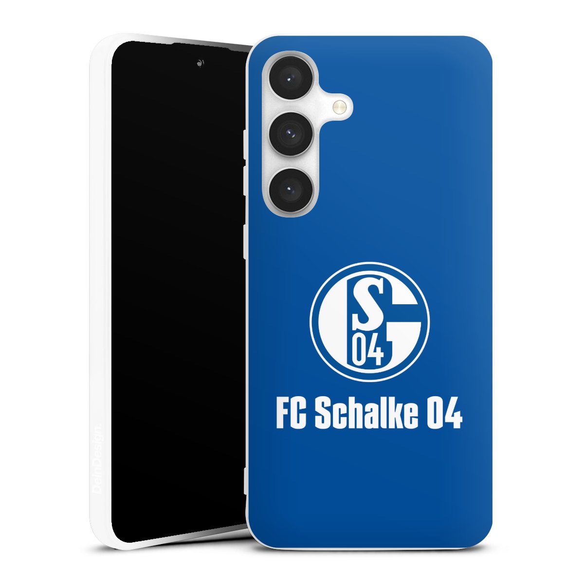 Galaxy S24 FE 5G Handy Silikon Hülle Case weiß Handyhülle Logo Official Licensed Product Fc Schalke 04 Silikon Case
